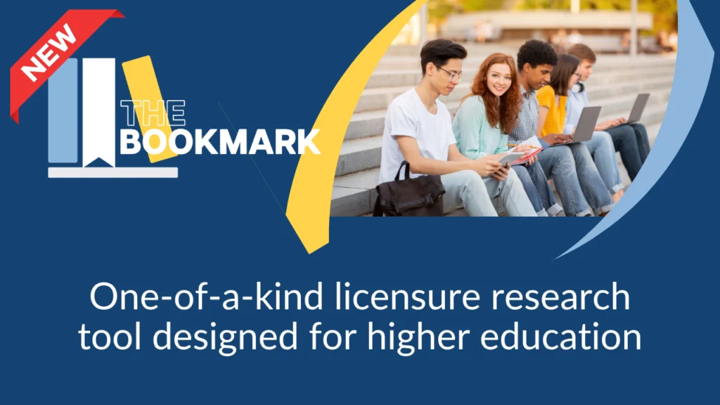 The Bookmark: One-of-a-kind licensure research tool designed for higher education